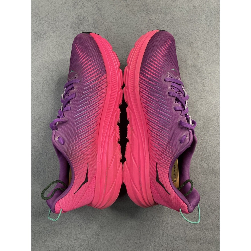 Hoka One One Shoes Womens 8.5 Rincon 3 Pink Purple Running Sneakers Trainers Gym - Picture 6 of 11